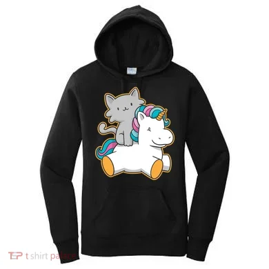 Cat Riding Unicorn Women's Hoodie