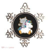 Cat Riding Unicorn Ornament thumb 0