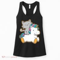 Cat Riding Unicorn Women's Tank Top thumb 0