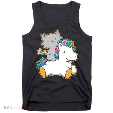 Cat Riding Unicorn Tank Top