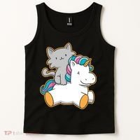 Cat Riding Unicorn Tank Top thumb 2