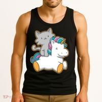 Cat Riding Unicorn Tank Top thumb 3