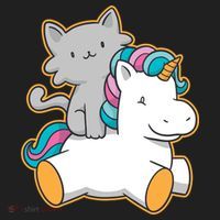 Cat Riding Unicorn Golf Towel thumb 3
