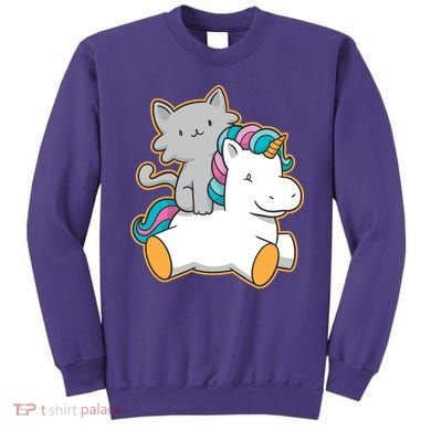 Cat Riding Unicorn Sweatshirt