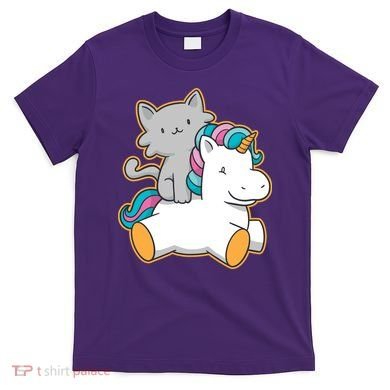 Cat Riding Unicorn T-Shirt