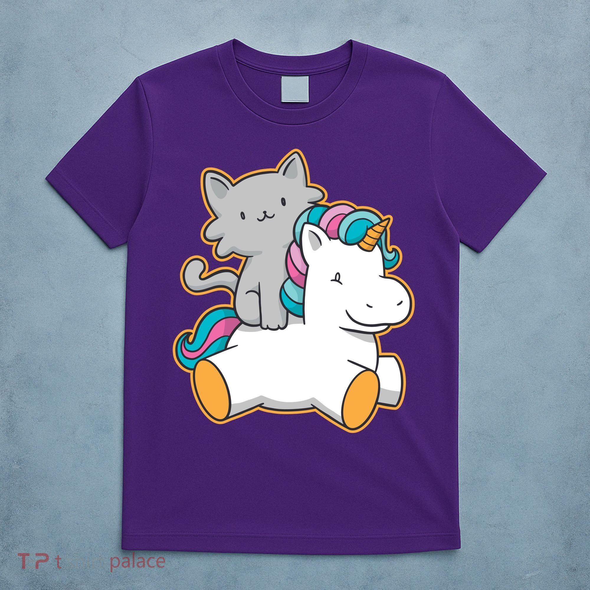 Cat Riding Unicorn T-Shirt