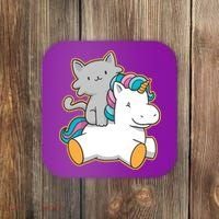 Cat Riding Unicorn Coaster thumb 0