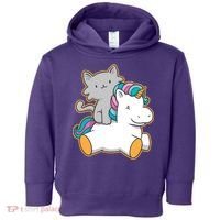 Cat Riding Unicorn Toddler Hoodie thumb 0