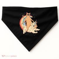 Cat Riding Unidog Funny Dog Unicorn USA-Made Doggie Bandana thumb 0