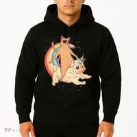 Cat Riding Unidog Funny Dog Unicorn Hoodie thumb 2