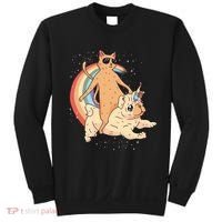 Cat Riding Unidog Funny Dog Unicorn Sweatshirt thumb 0