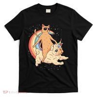 Cat Riding Unidog Funny Dog Unicorn T-Shirt thumb 0