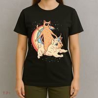 Cat Riding Unidog Funny Dog Unicorn T-Shirt thumb 4