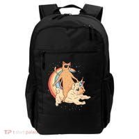 Cat Riding Unidog Funny Dog Unicorn Backpack thumb 0
