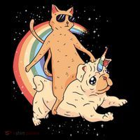Cat Riding Unidog Funny Dog Unicorn Coffee Mug thumb 5