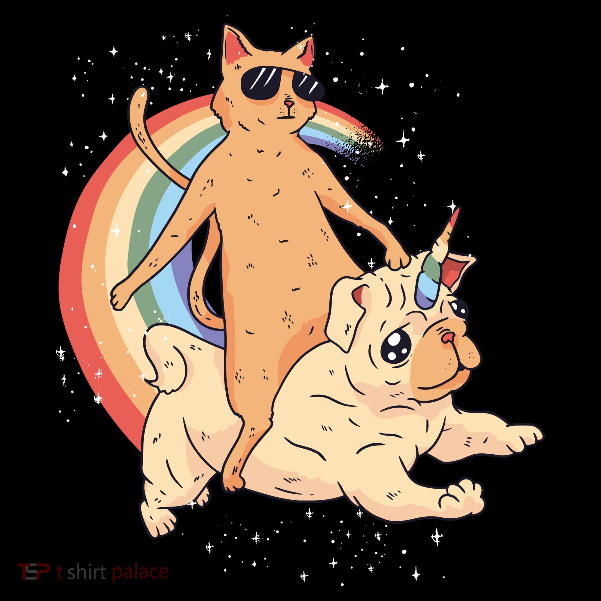 Cat Riding Unidog Funny Dog Unicorn Coffee Mug
