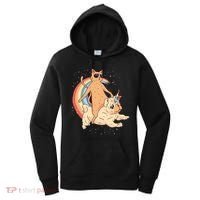 Cat Riding Unidog Funny Dog Unicorn Women's Hoodie thumb 0