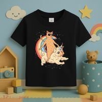 Cat Riding Unidog Funny Dog Unicorn Toddler T-Shirt thumb 3