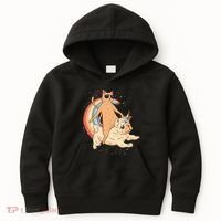 Cat Riding Unidog Funny Dog Unicorn Kids Hoodie thumb 0
