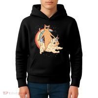 Cat Riding Unidog Funny Dog Unicorn Kids Hoodie thumb 4