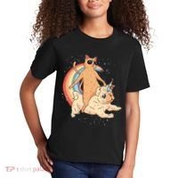 Cat Riding Unidog Funny Dog Unicorn Kids T-Shirt thumb 2