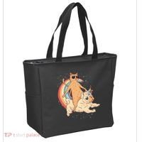 Cat Riding Unidog Funny Dog Unicorn Tote Bag thumb 2