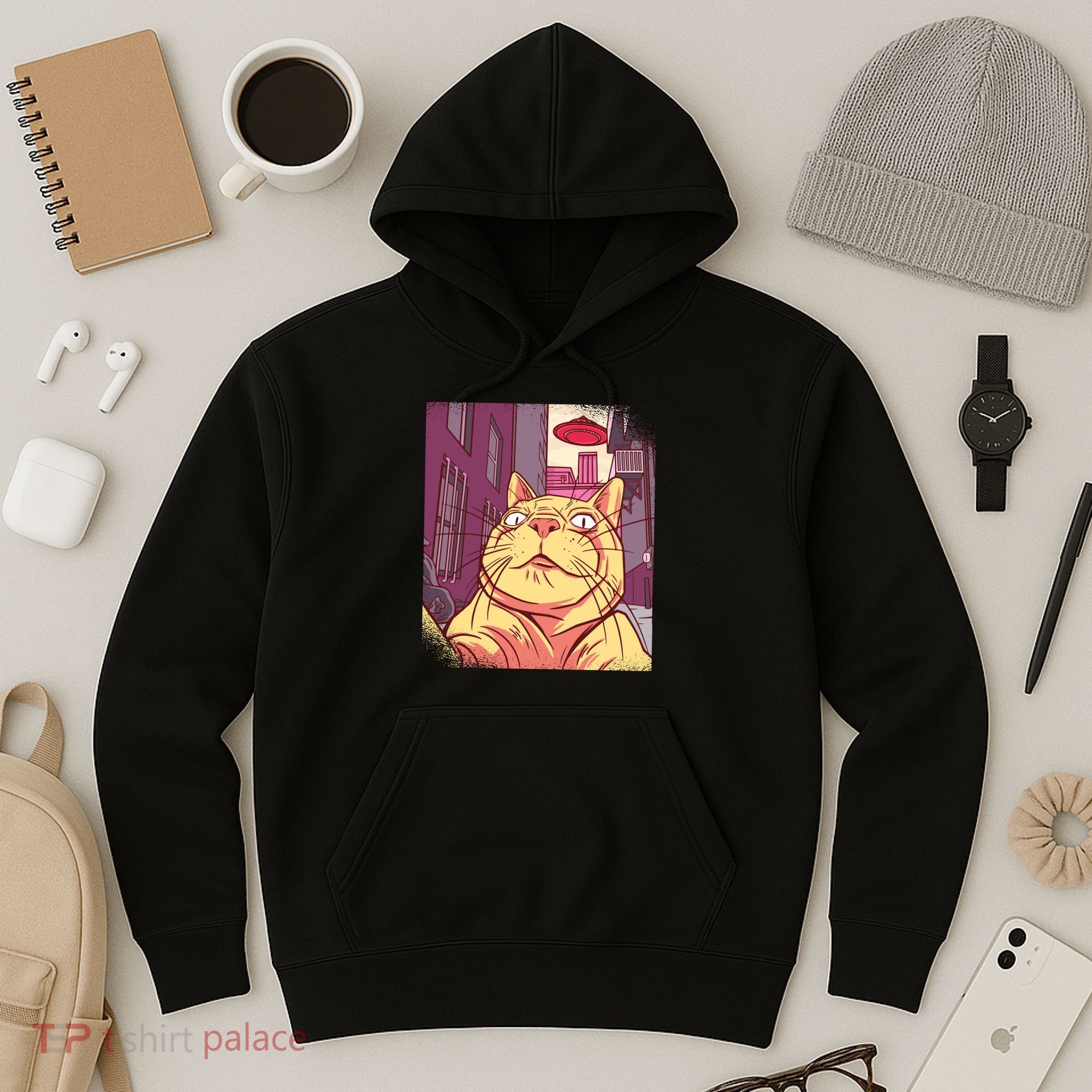 Cat Selfie Funny Hoodie