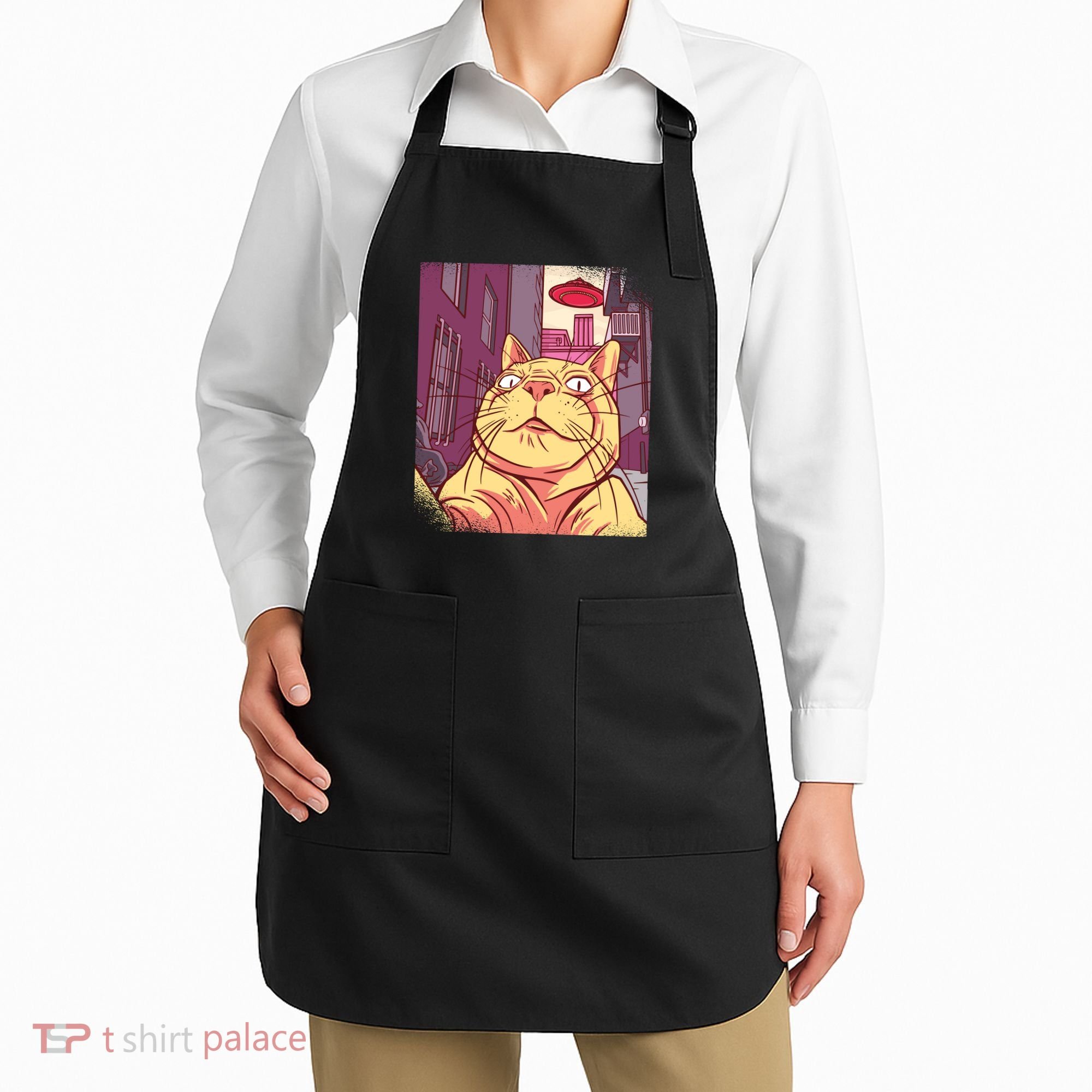 Cat Selfie Funny Apron