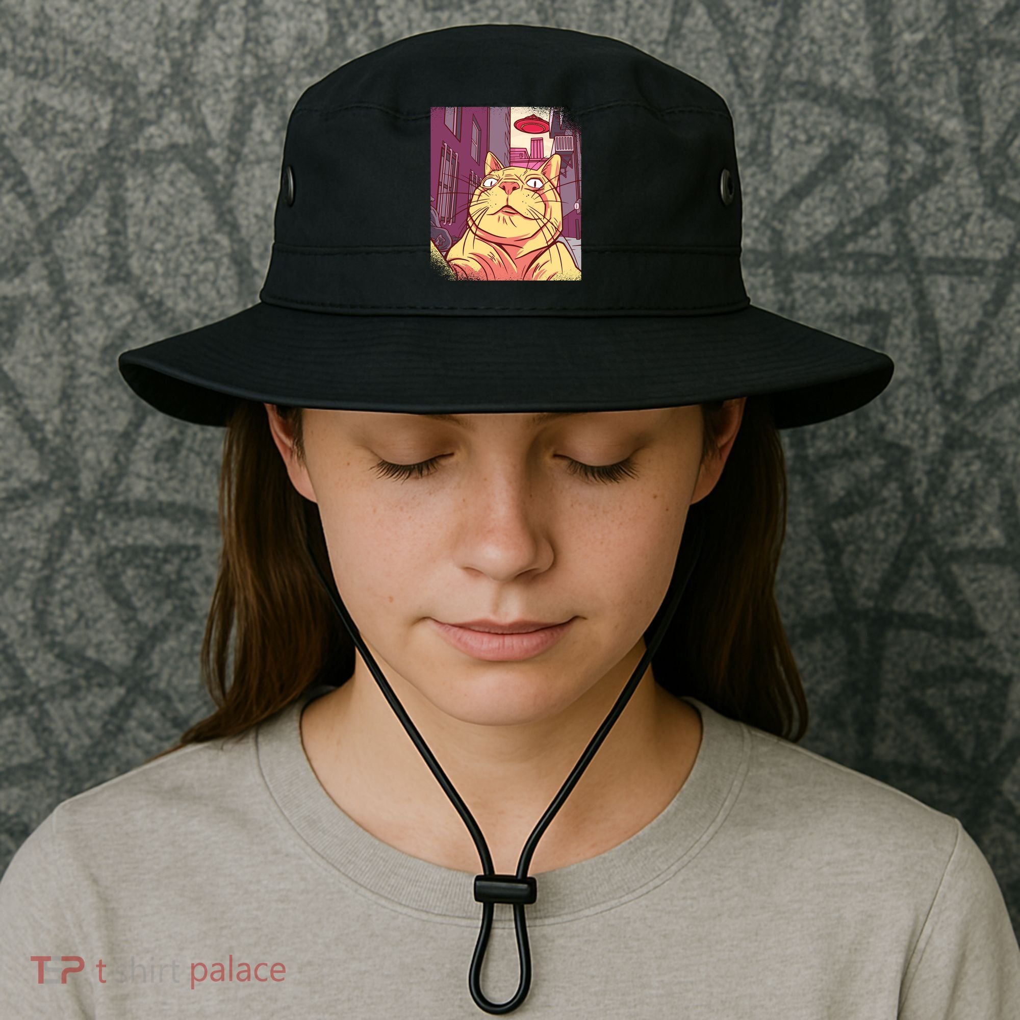 Cat Selfie Funny Bucket Hat