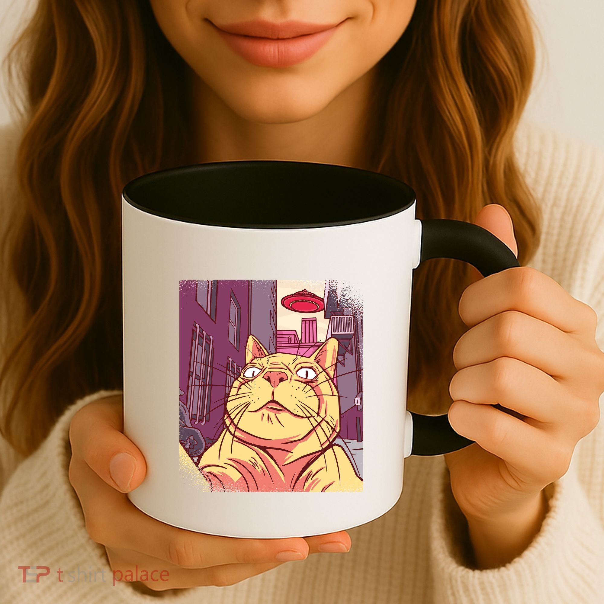 Cat Selfie Funny Coffee Mug