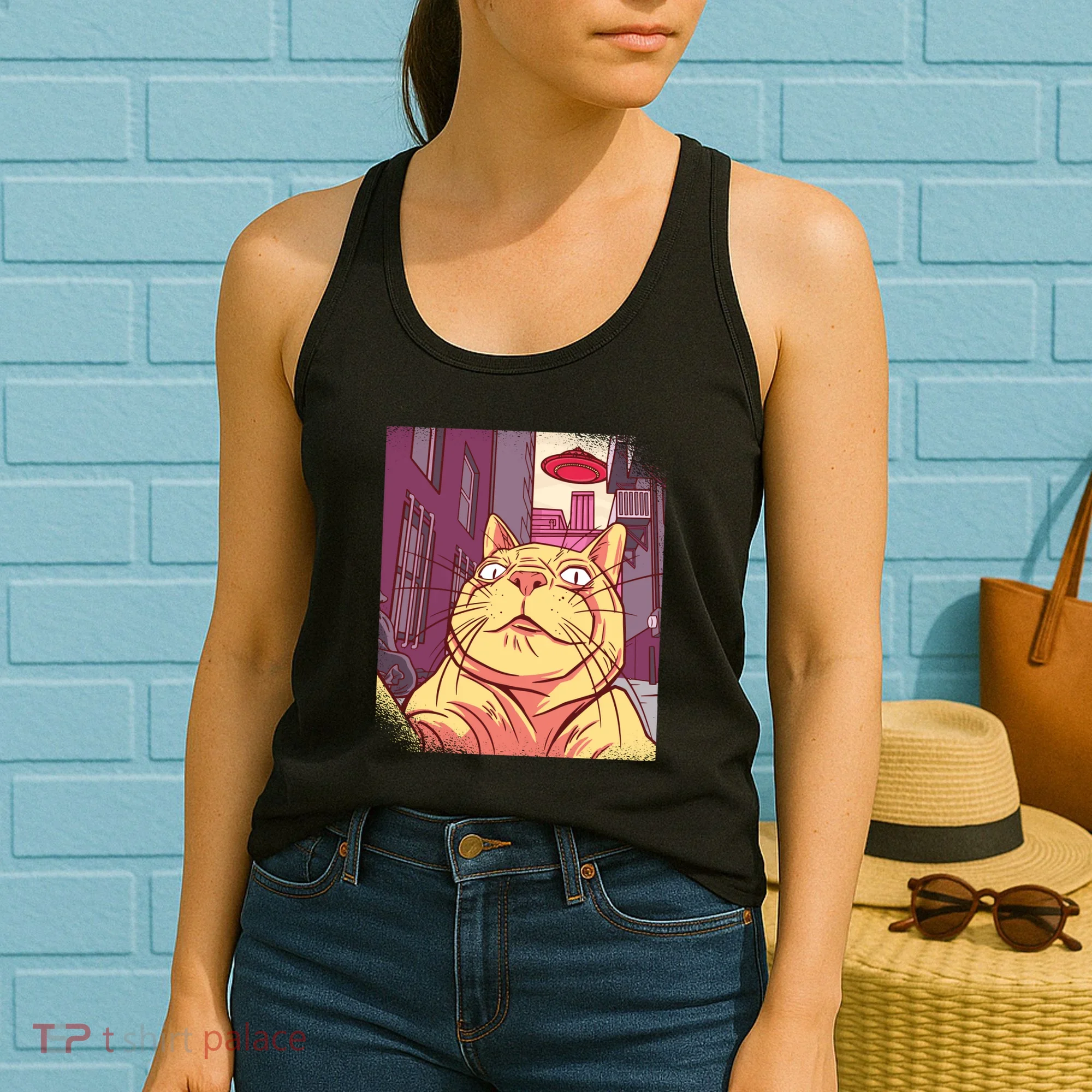 Cat Selfie Funny Women's Tank Top