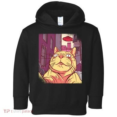 Cat Selfie Funny Toddler Hoodie