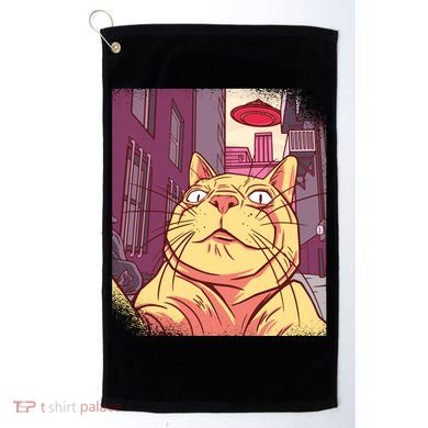 Cat Selfie Funny Golf Towel