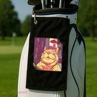 Cat Selfie Funny Golf Towel thumb 2