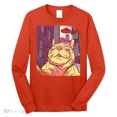 Cat Selfie Funny Long Sleeve Shirt