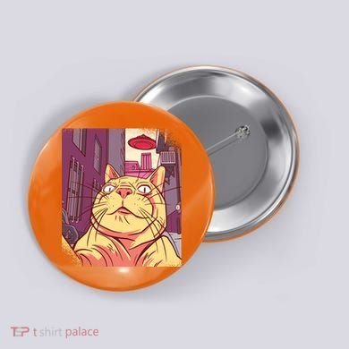 Cat Selfie Funny Button