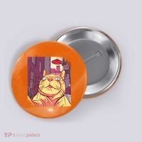 Cat Selfie Funny Button thumb 0