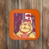 Cat Selfie Funny Coaster thumb 0