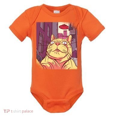 Cat Selfie Funny Baby Bodysuit