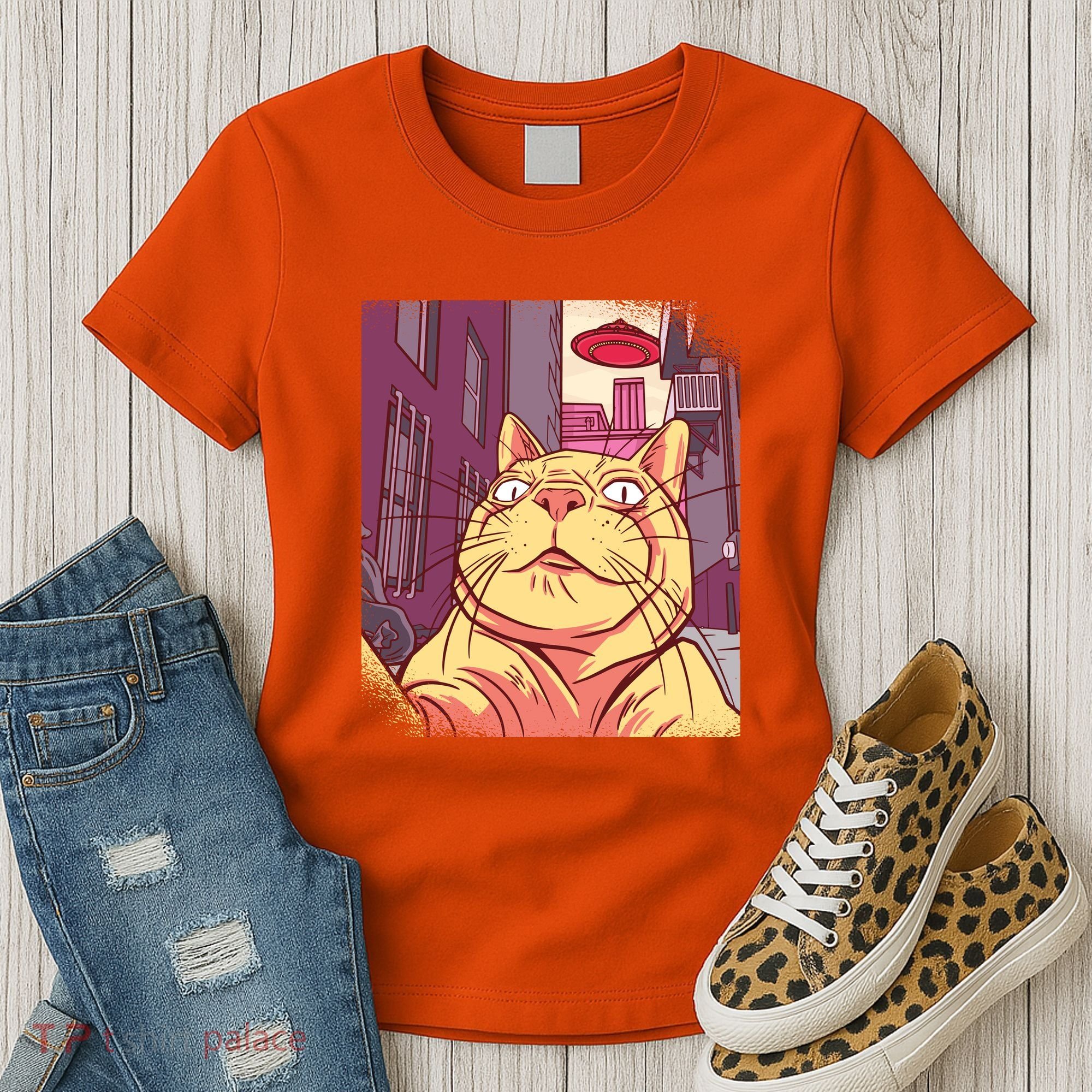 Cat Selfie Funny Women's T-Shirt
