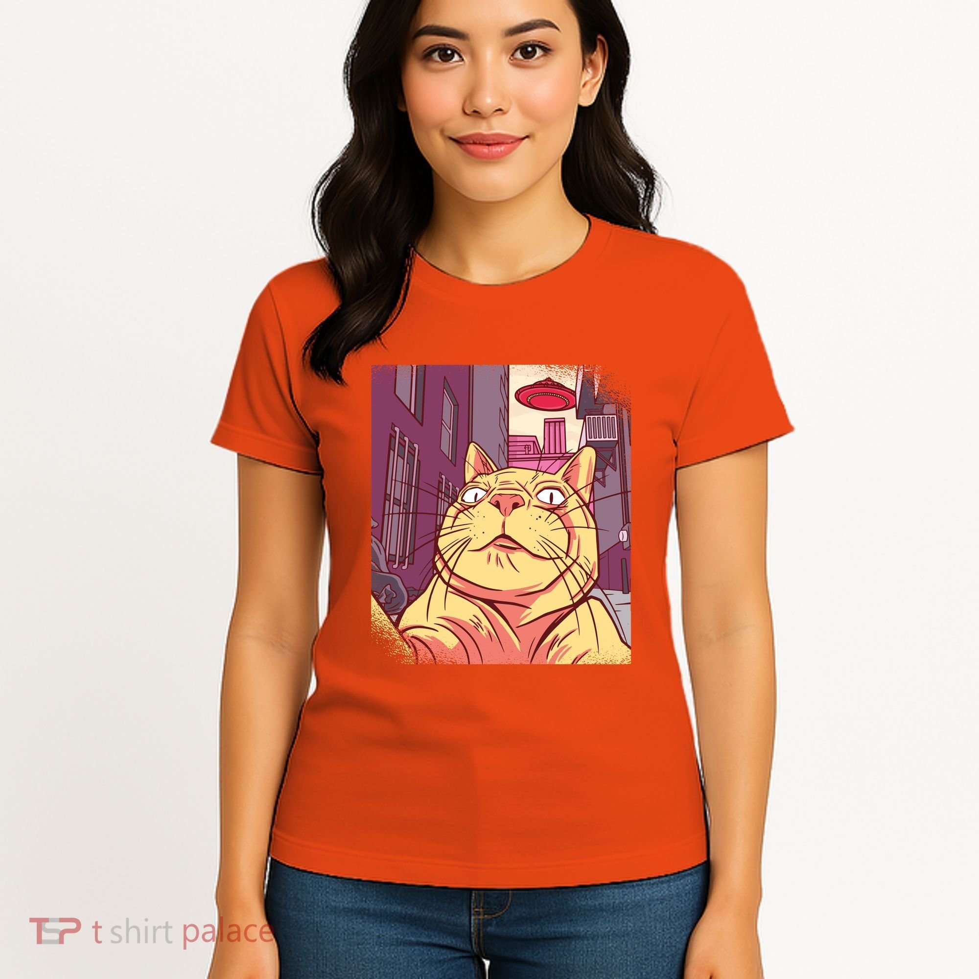 Cat Selfie Funny Women's T-Shirt