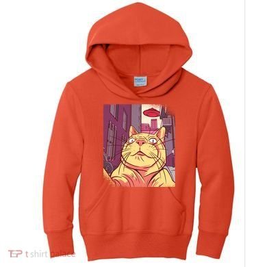 Cat Selfie Funny Kids Hoodie