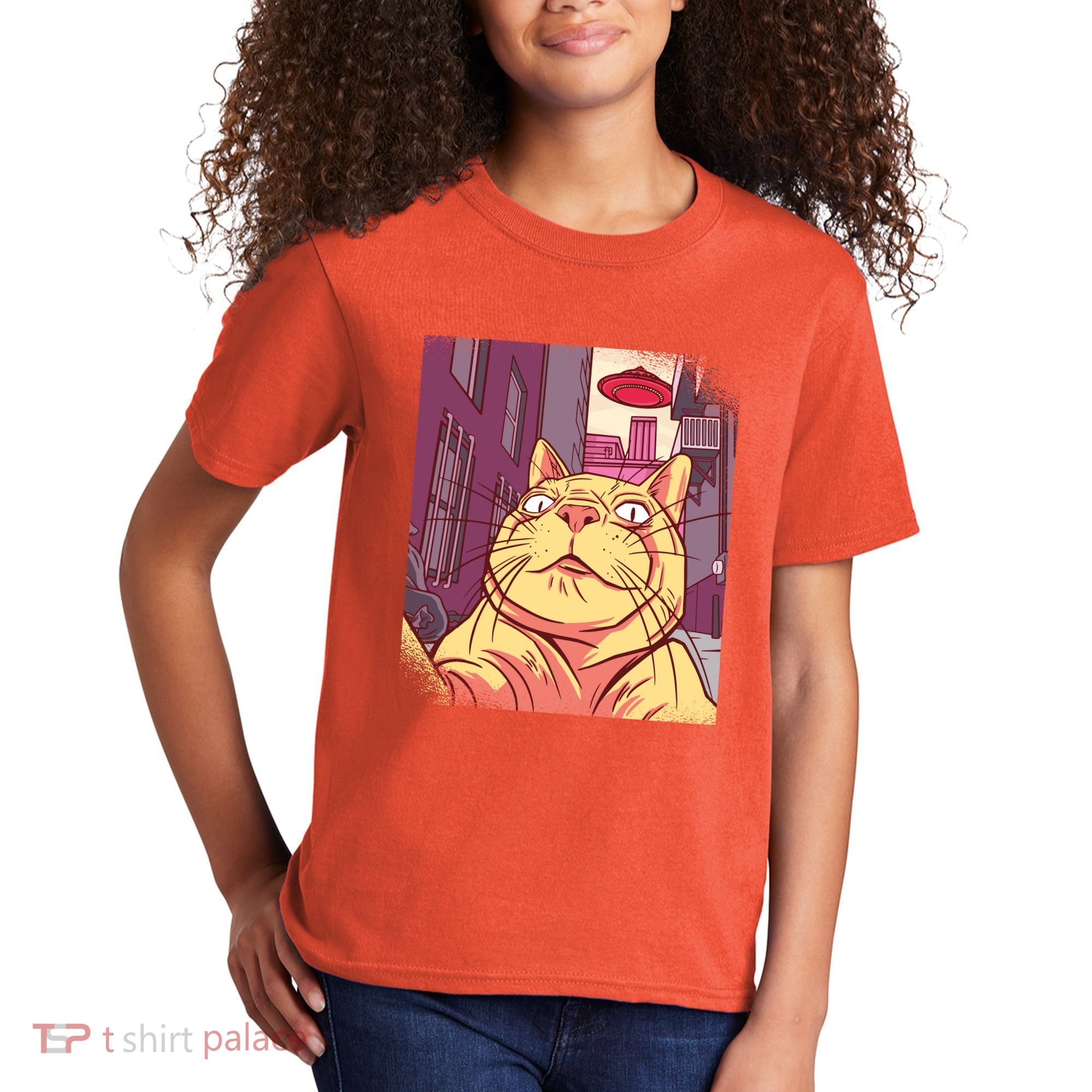 Cat Selfie Funny Kids T-Shirt