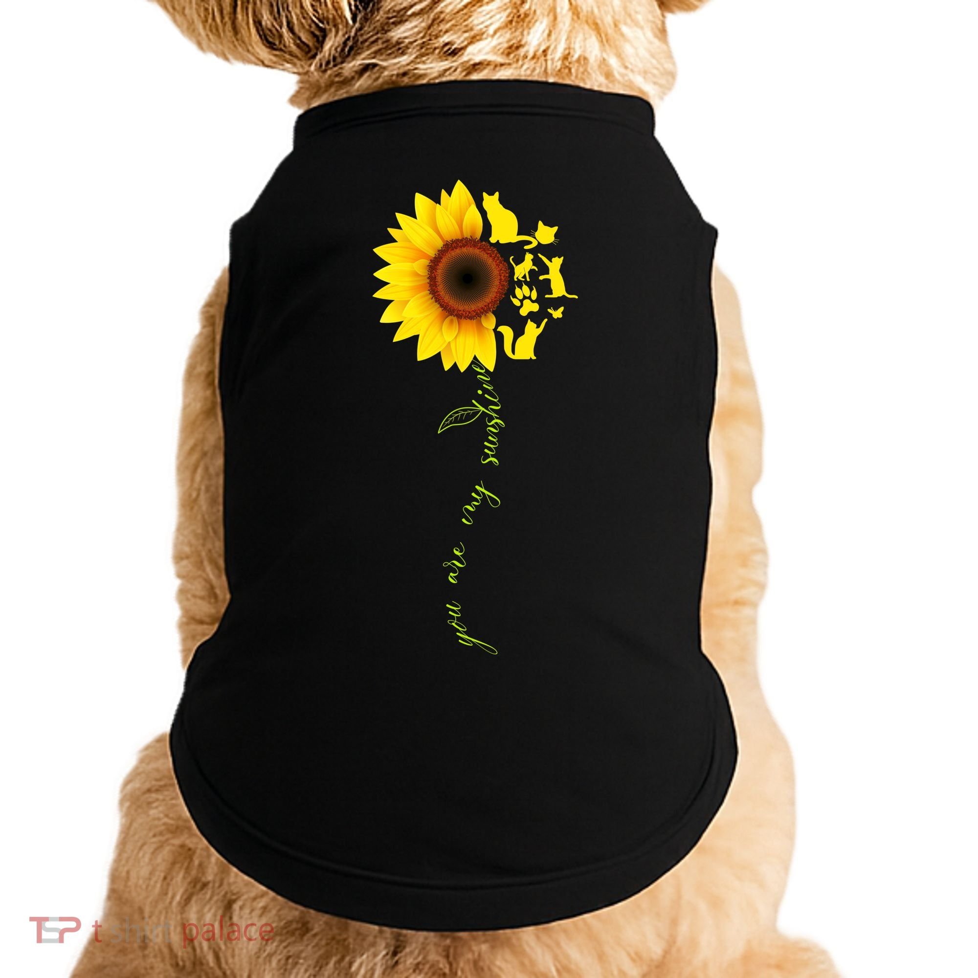 Cat Sunflower Sunshine Doggie Tank