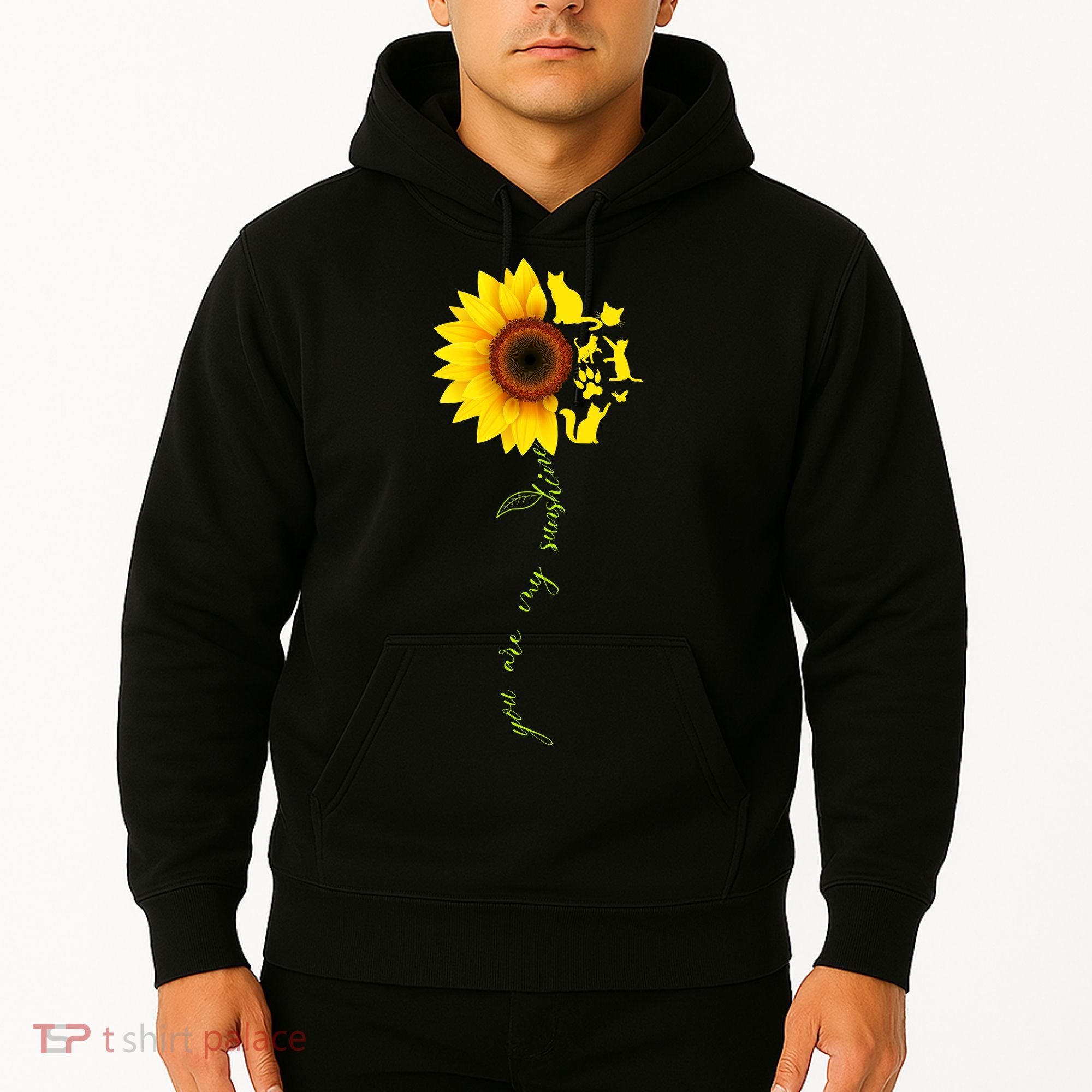Cat Sunflower Sunshine Hoodie