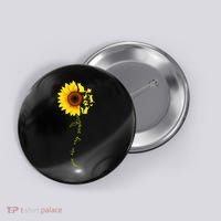 Cat Sunflower Sunshine Button thumb 0