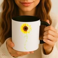 Cat Sunflower Sunshine Coffee Mug thumb 3
