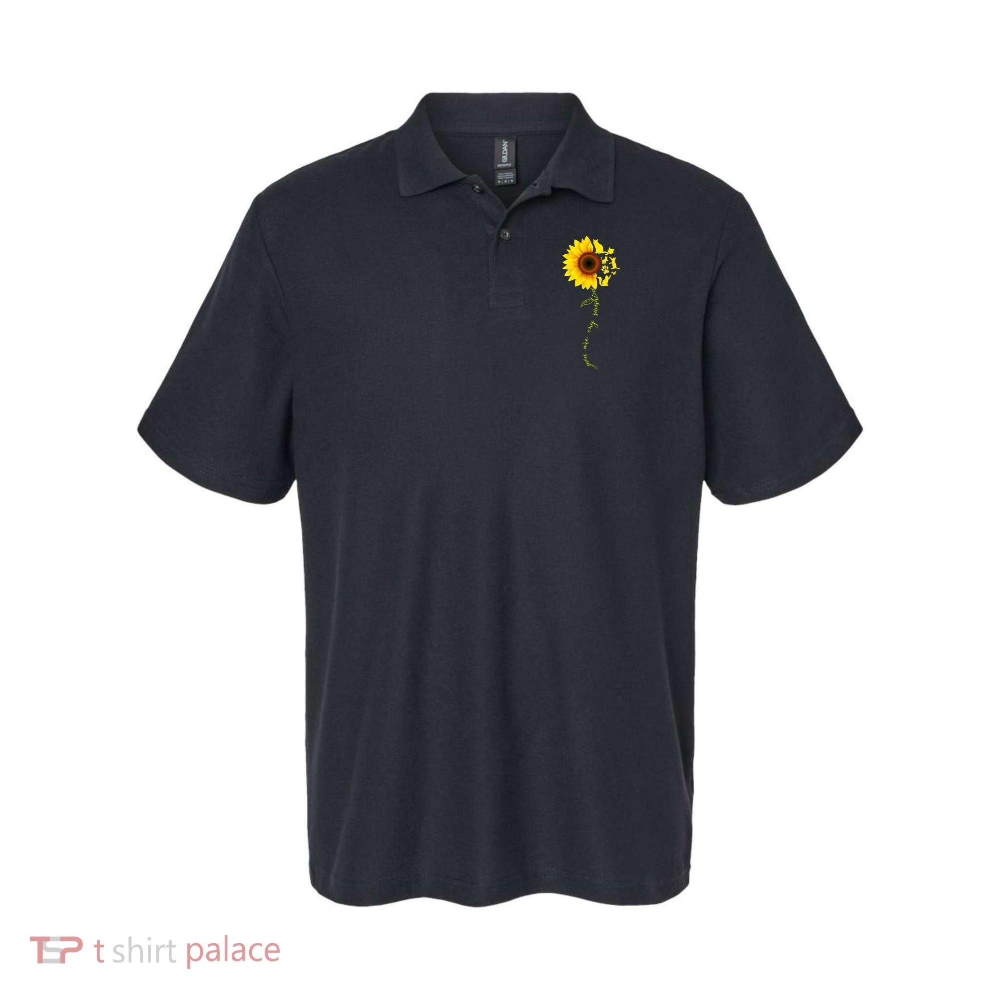 Cat Sunflower Sunshine Polo