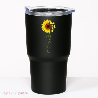 Cat Sunflower Sunshine Tumbler