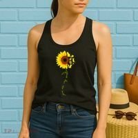 Cat Sunflower Sunshine Women's Tank Top thumb 2